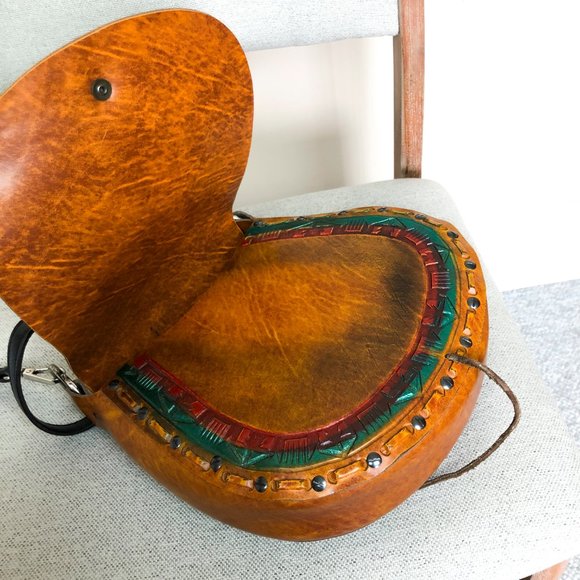 Indigenous Handmade Faux Leather Purse Bag - Picture 6 of 7